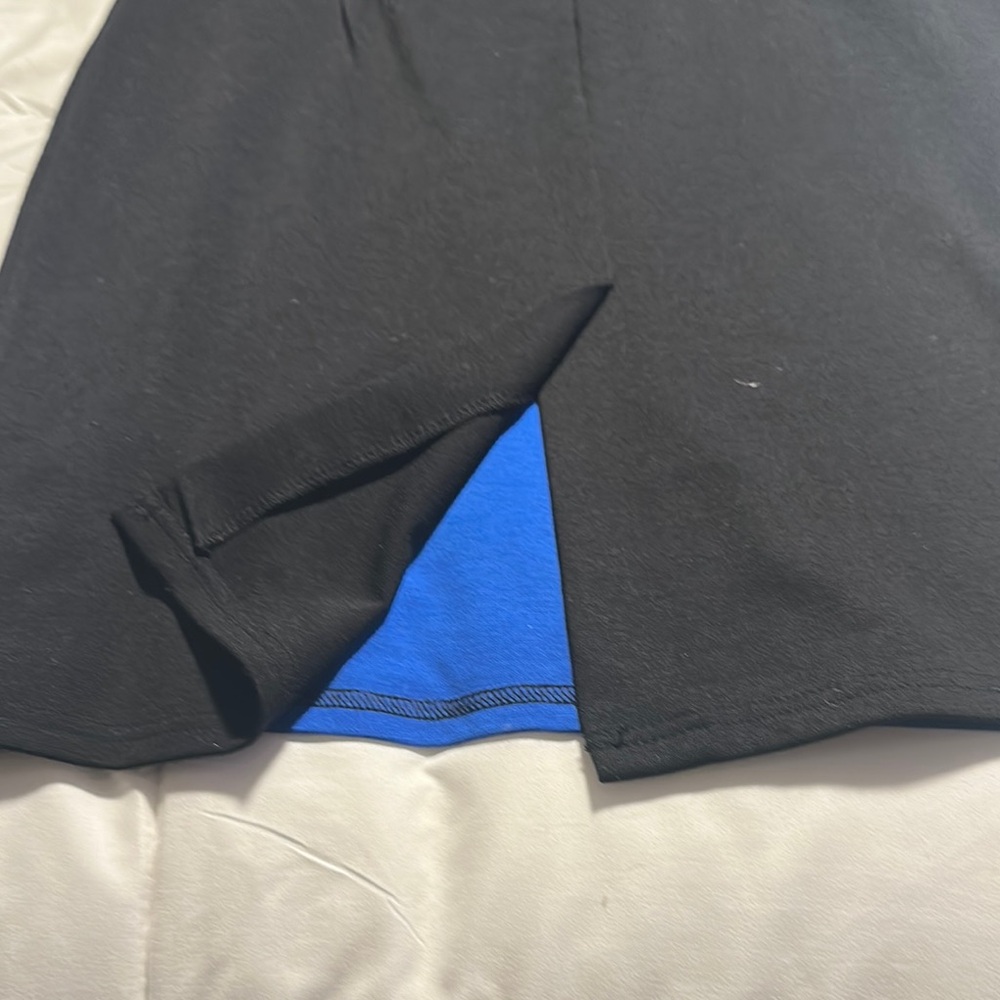 Blue and Black Women's Dress - Picture 4 of 5